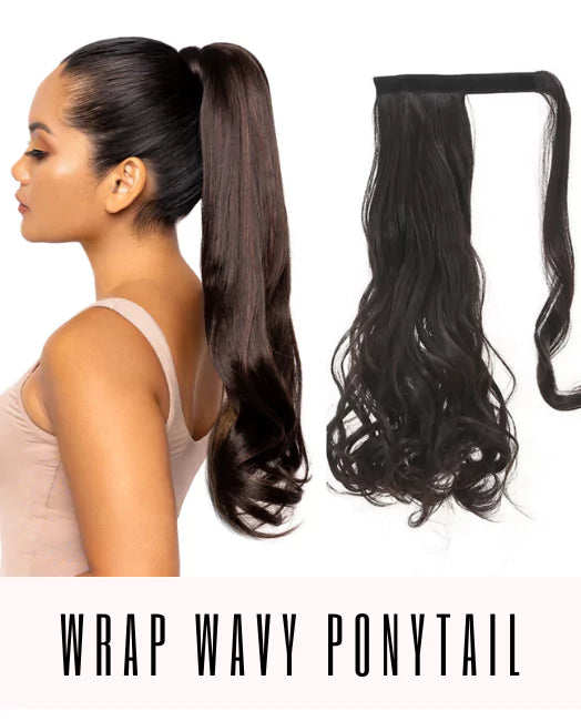 WAVY WRAPAROUND PONYTAIL