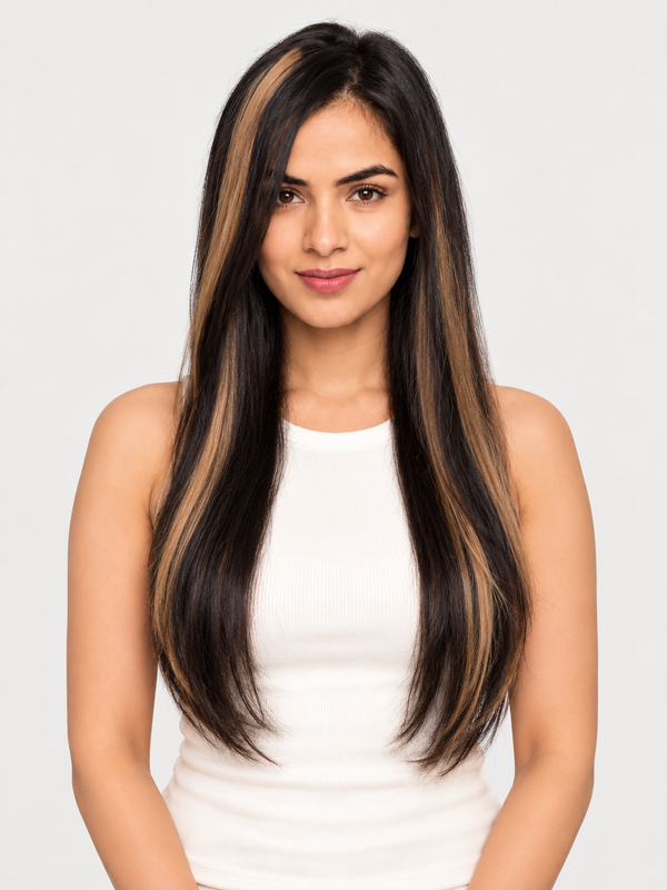 Golden Blonde Streaks
