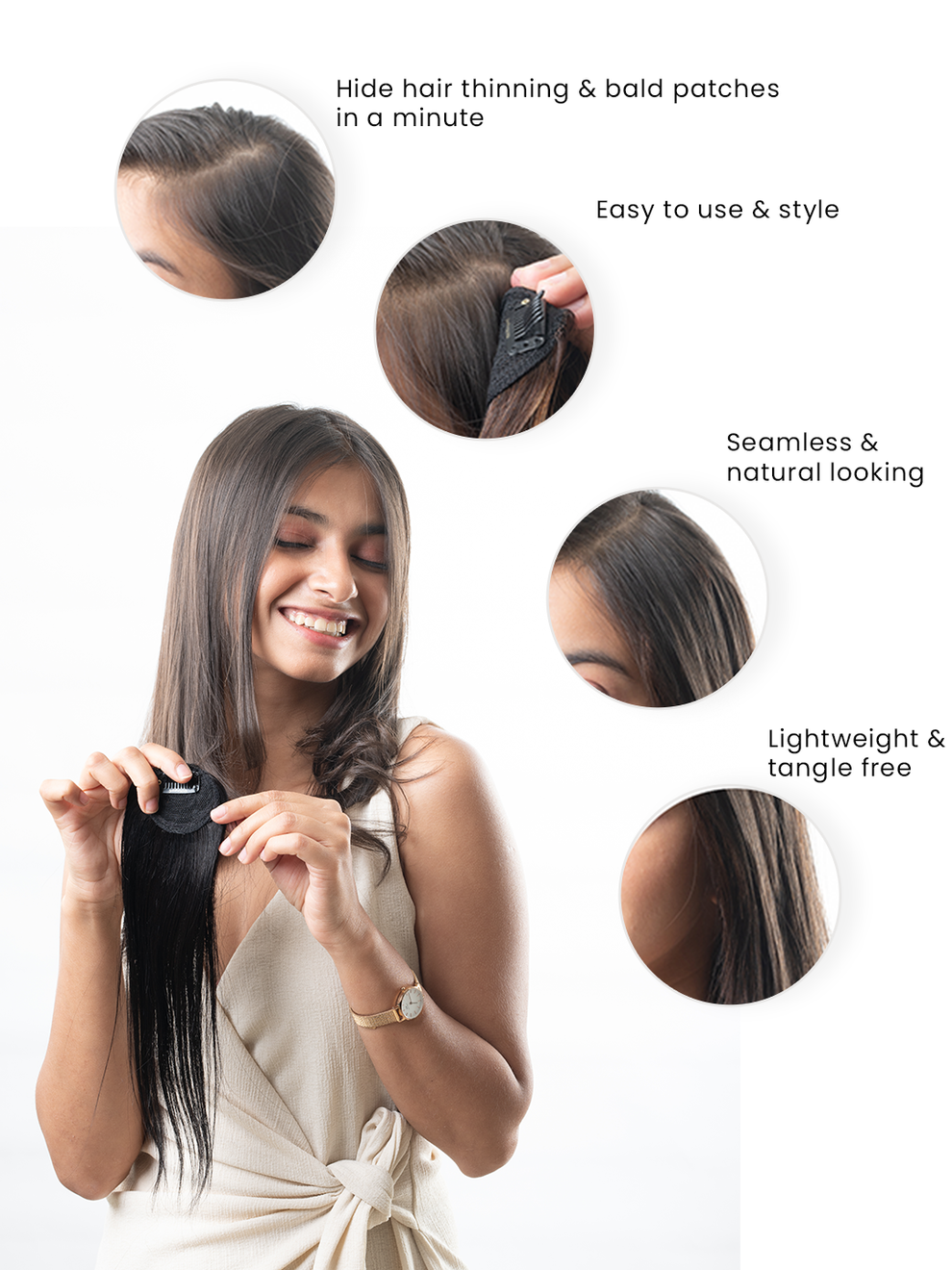 Magic Clip On Hair Topper