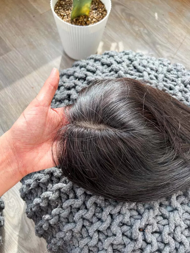 Silk Top Wefted LONG HAIR TOPPER 5x5.5Inch