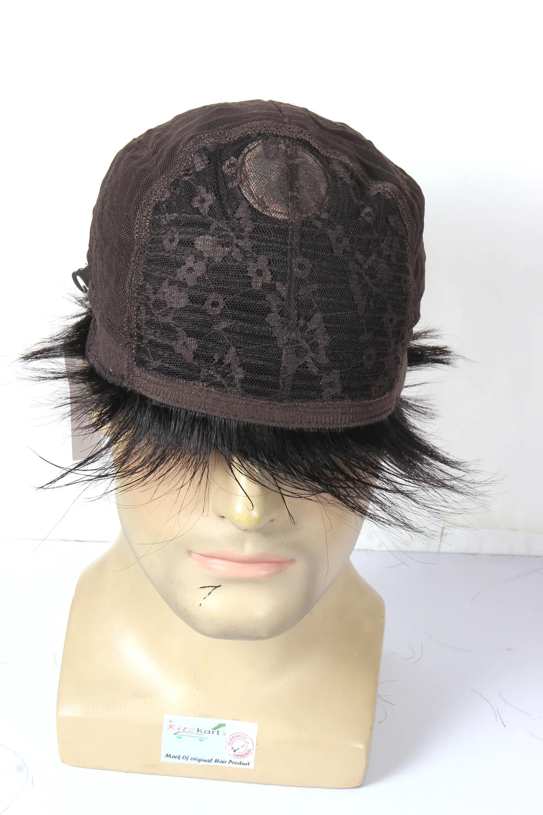Men's Soft Human Hair With Adjustable clips Glue-less Full Head