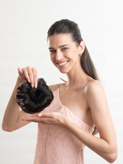 Messy Hair Bun | Natural Black | Artistic Mart