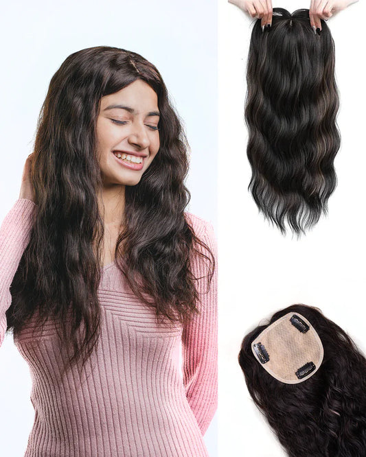 Wavy Topper - Pure Silk Base & 100% Human Hair